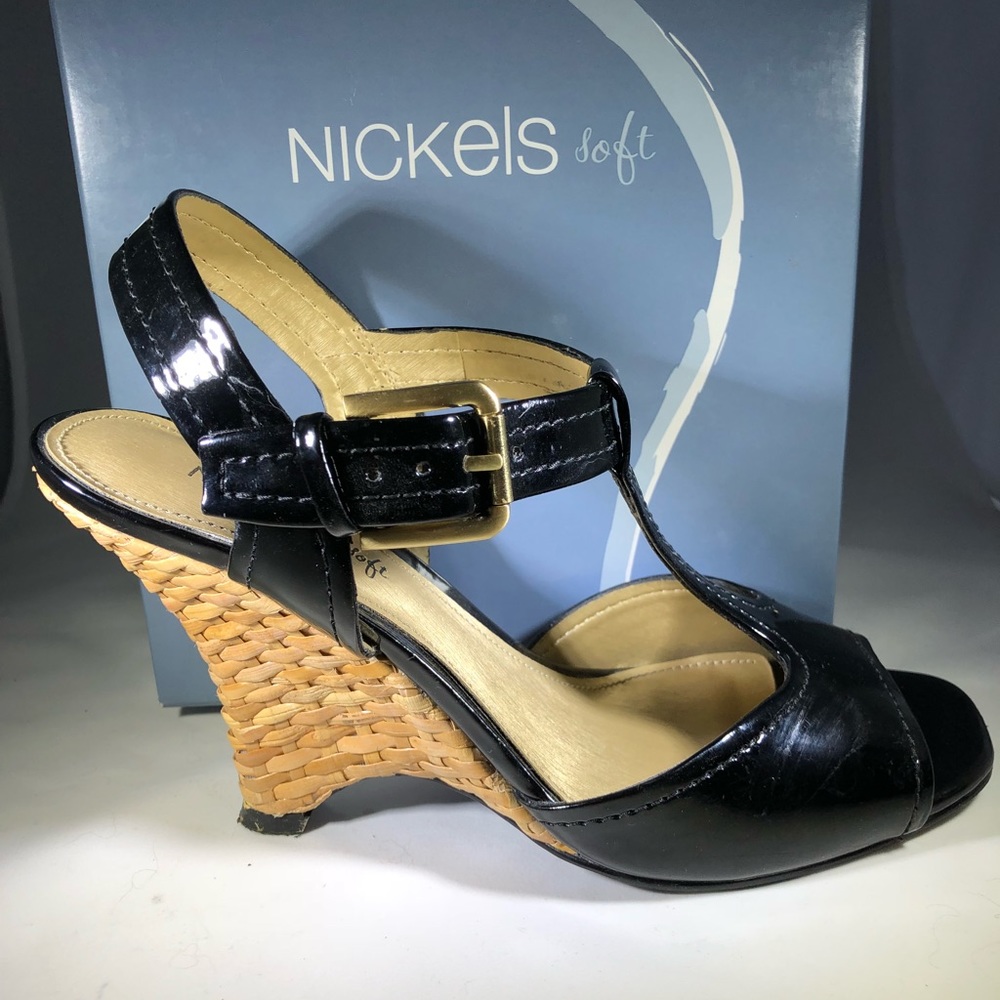 Nickels soft JAILBIRD-BLACK PATENT Sandal
